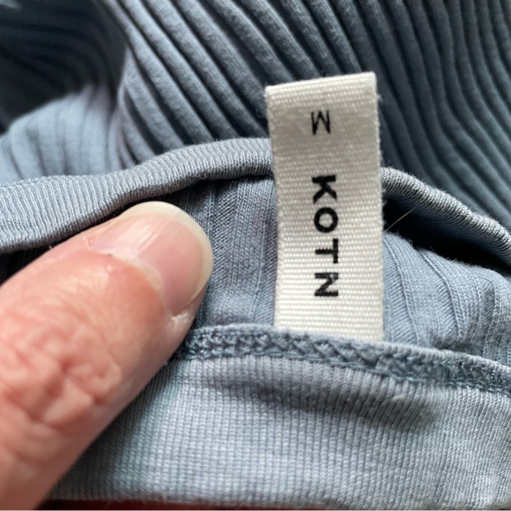 KOTN Kids Ribbed Bottoms in Soft Blue